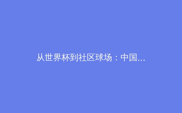 从世界杯到社区球场：中国体育产业的变革之路与全民健康新范式 - 2
